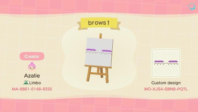 Animal Crossing Design Code: MO-XJS4-SBN8-PQTL Brows1