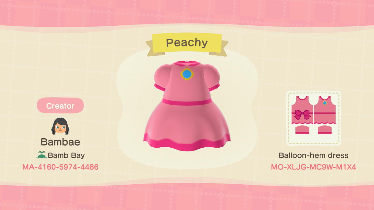 Animal Crossing Design Code: MO-XLJG-MC9W-M1X4 Peachy
