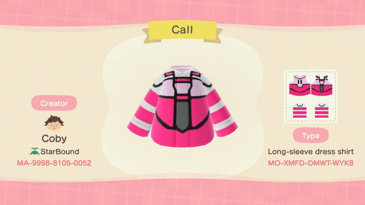 Animal Crossing Design Code: MO-XMFD-DMWT-WYK8 Call