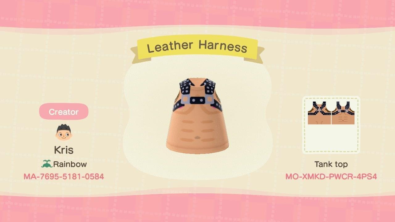 Animal Crossing Design Code: MO-XMKD-PWCR-4PS4 Leather Harness