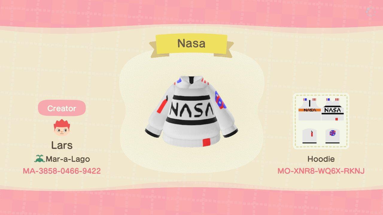 Animal Crossing Design Code: MO-XNR8-WQ6X-RKNJ Nasa