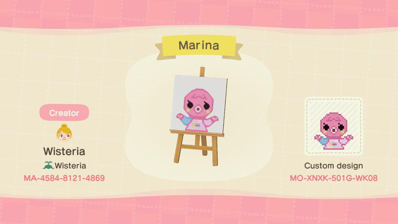 Animal Crossing Design Code: MO-XNXK-501G-WK08 Marina