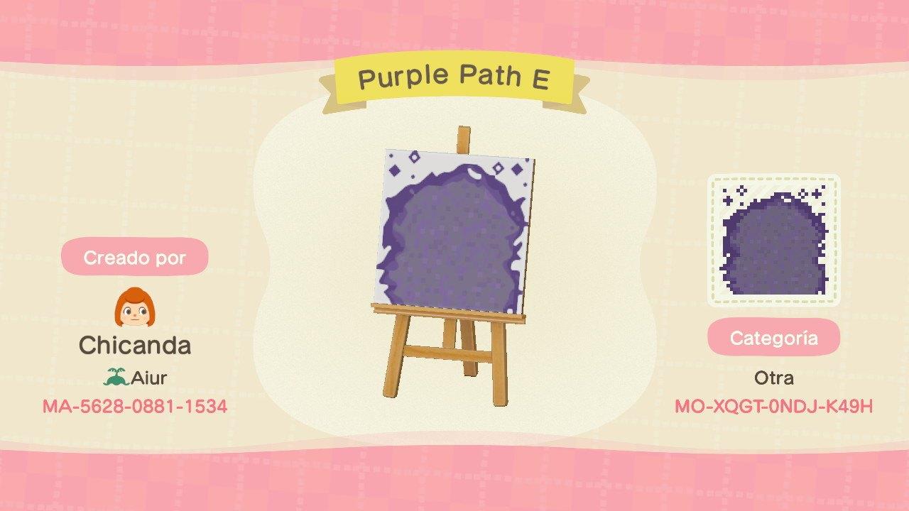 Animal Crossing Design Code: MO-XQGT-0NDJ-K49H Purple Path E