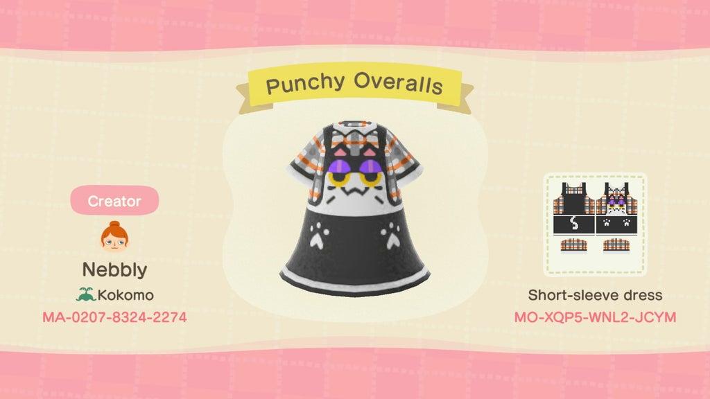 Animal Crossing Design Code: MO-XQP5-WNL2-JCYM Punchy Overalls