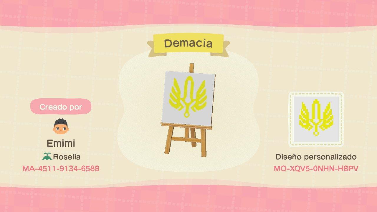 Animal Crossing Design Code: MO-XQV5-0NHN-H8PV LoL Demacia