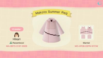 Animal Crossing Design Code: MO-XR38-63PN-NYCW Persona 5 Makoto