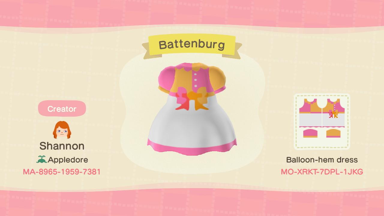 Animal Crossing Design Code: MO-XRKT-7DPL-1JKG Battenburg