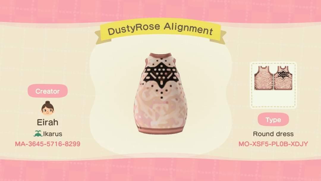 Animal Crossing Design Code: MO-XSF5-PL0B-XDJY DustyRose Alignment