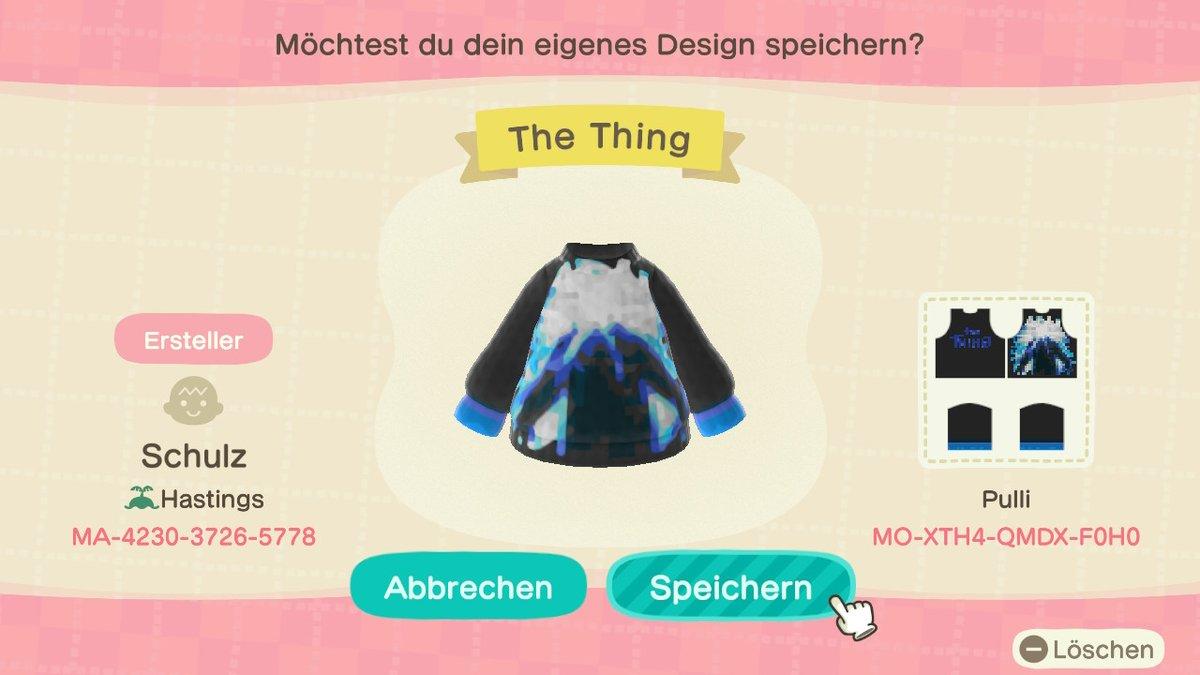 Animal Crossing Design Code: MO-XTH4-QMDX-F0H0 The Thing