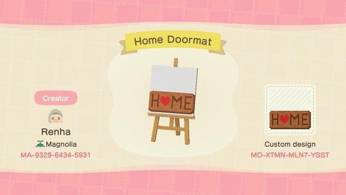 Animal Crossing Design Code: MO-XTMN-MLN7-YSST Home Doormat 2