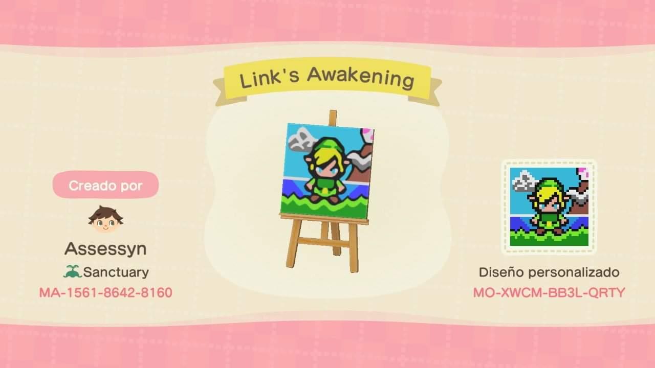 Animal Crossing Design Code: MO-XWCM-BB3L-QRTY Link&#39;s Awakening