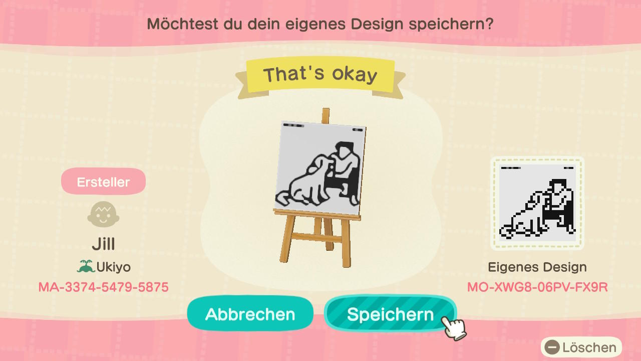 Animal Crossing Design Code: MO-XWG8-06PV-FX9R EXO That&#39;s okay