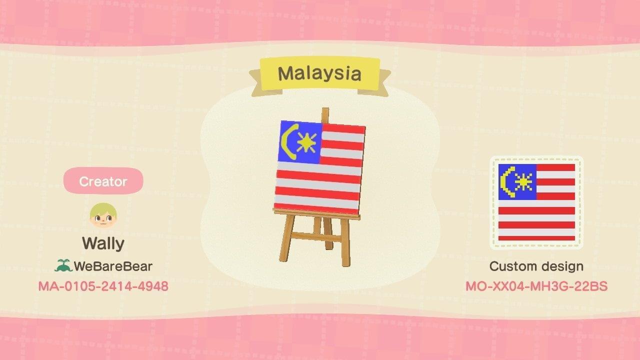 Animal Crossing Design Code: MO-XX04-MH3G-22BS Malaysia