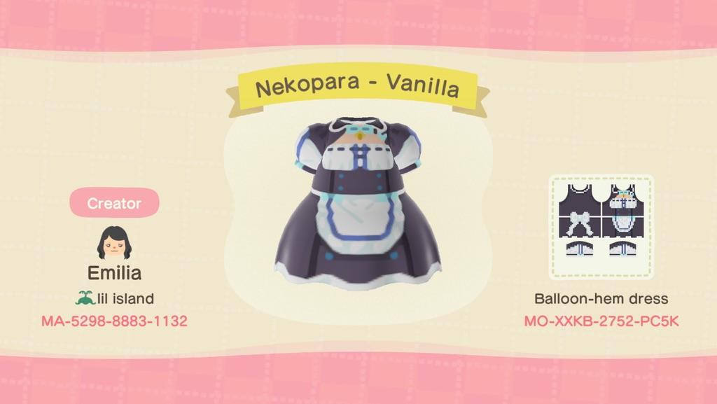 Animal Crossing Design Code: MO-XXKB-2752-PC5K Nekopara - Vanilla