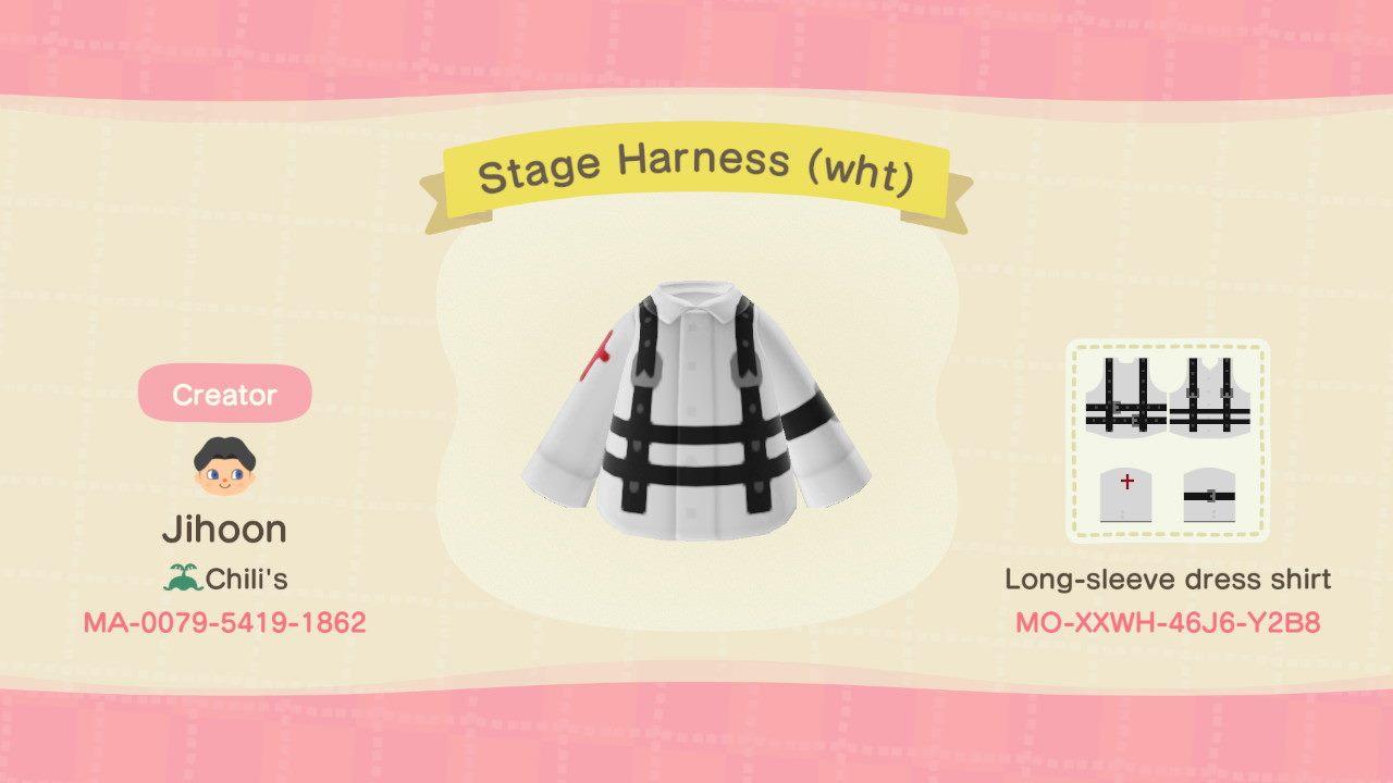 Animal Crossing Design Code: MO-XXWH-46J6-Y2B8 Stage Harness(White)