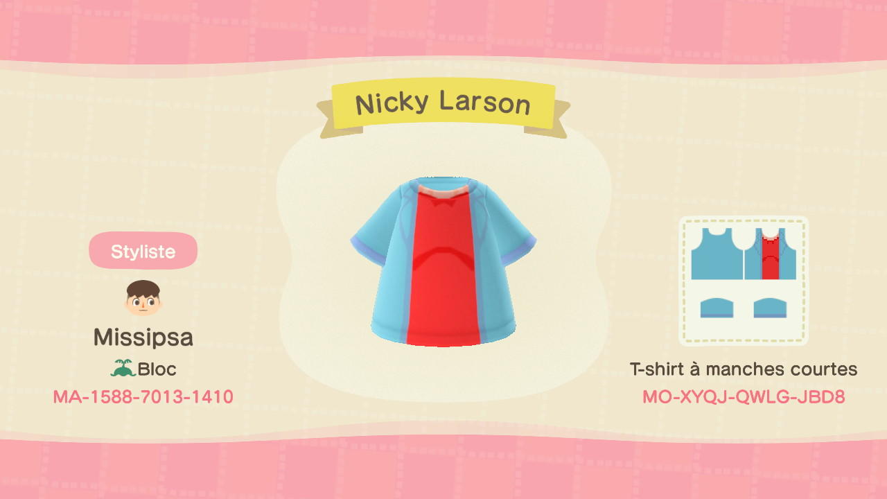 Animal Crossing Design Code: MO-XYQJ-QWLG-JBD8 Ryo Saeba