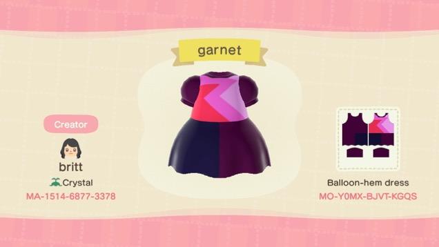 Animal Crossing Design Code: MO-Y0MX-BJVT-KGQS Garnet