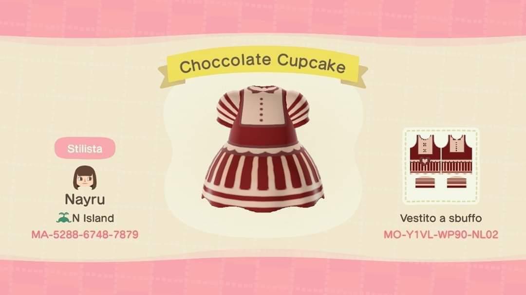 Animal Crossing Design Code: MO-Y1VL-WP90-NL02 Chocolate Cupcake