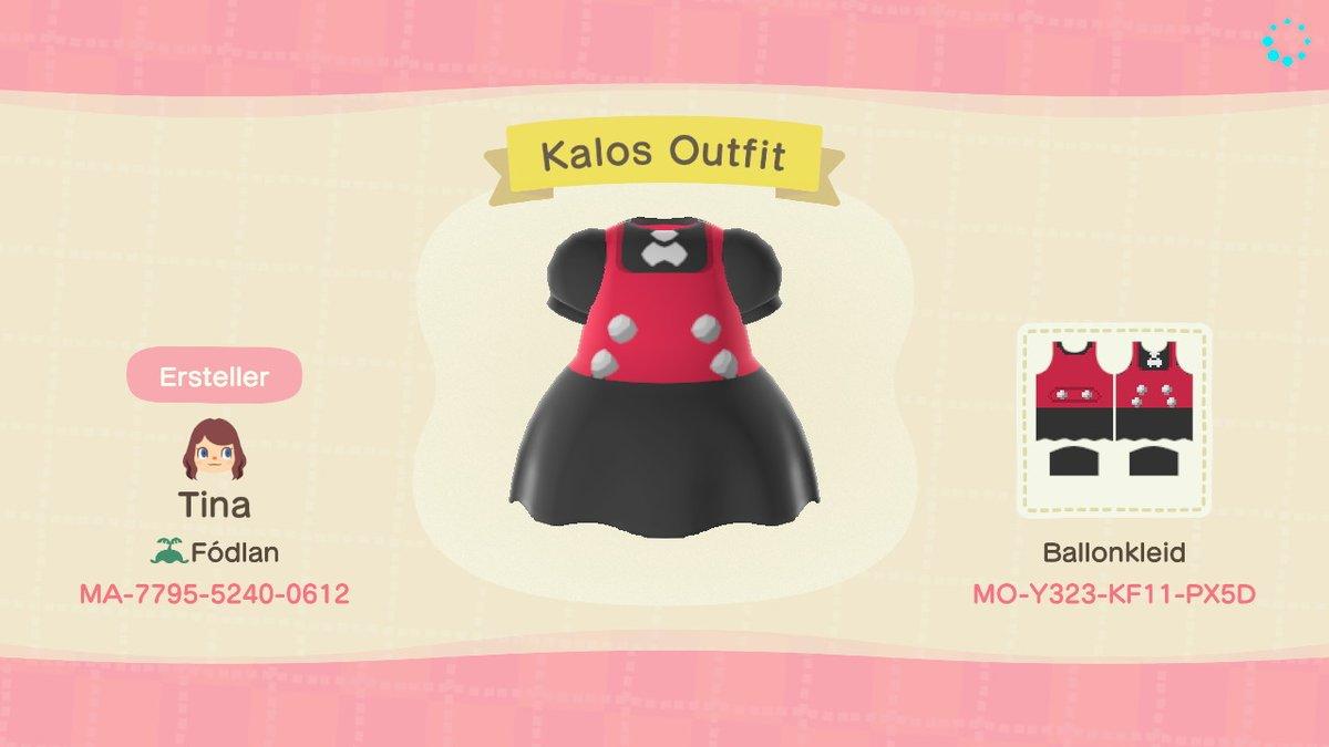 Animal Crossing Design Code: MO-Y323-KF11-PX5D Kalos Outfit