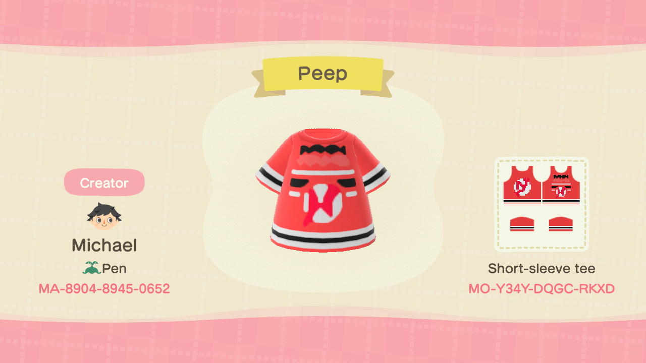 Animal Crossing Design Code: MO-Y34Y-DQGC-RKXD Lil Peep NJ Devils