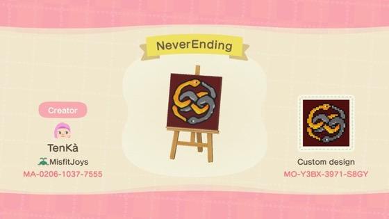 Animal Crossing Design Code: MO-Y3BX-3971-S8GY NeverEnding