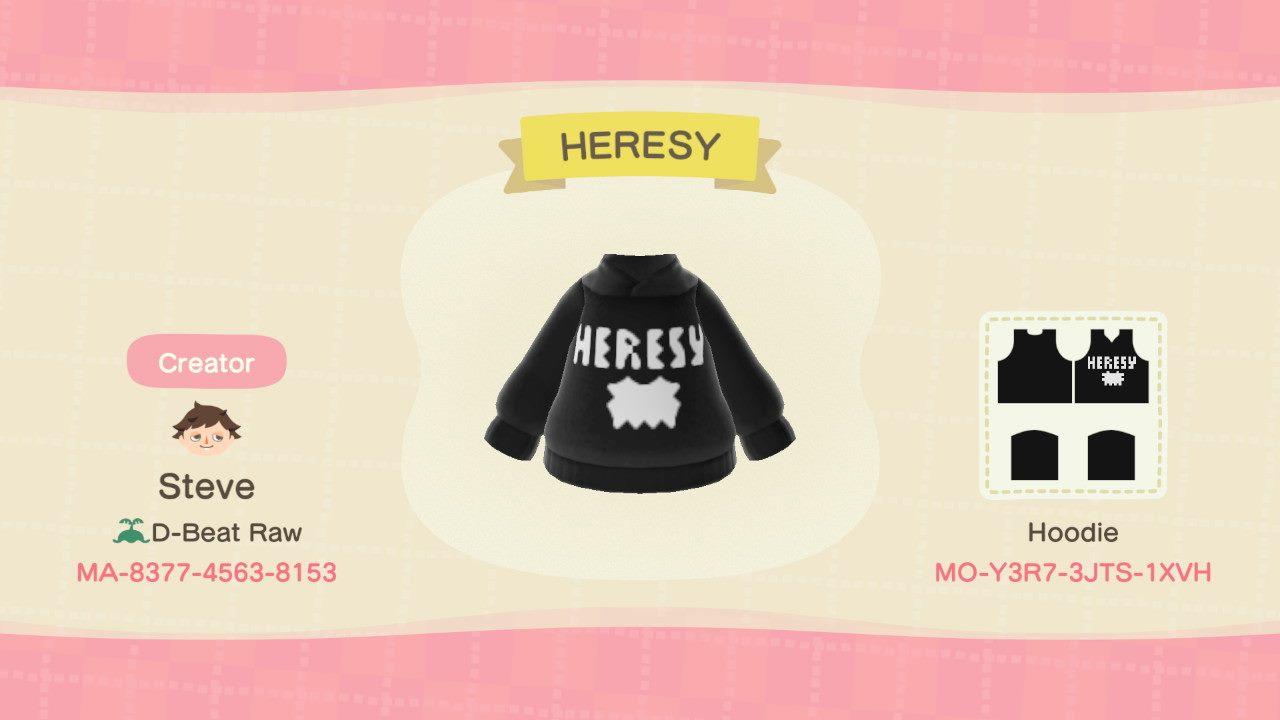 Animal Crossing Design Code: MO-Y3R7-3JTS-1XVH HERESY