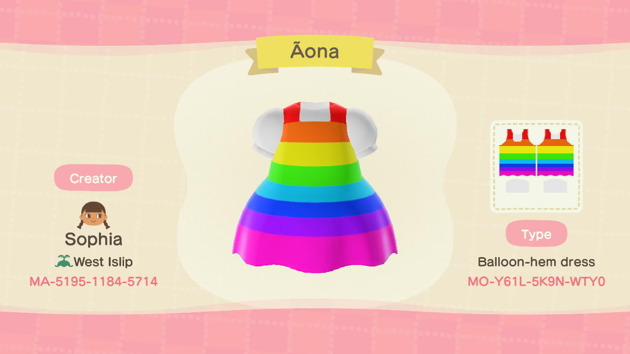 Animal Crossing Design Code: MO-Y61L-5K9N-WTY0 Ãona