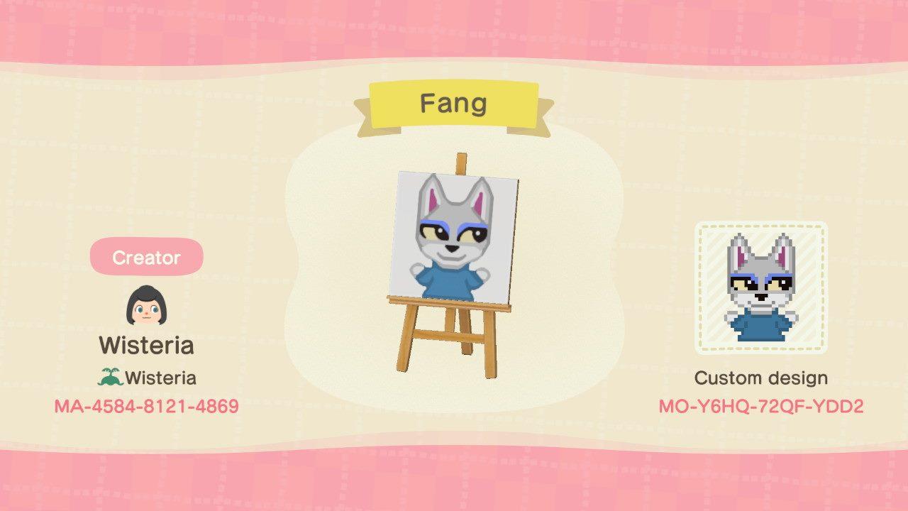 Animal Crossing Design Code: MO-Y6HQ-72QF-YDD2 Fang