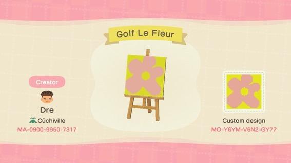 Animal Crossing Design Code: MO-Y6YM-V6N2-GY77 Golf le Fleur Vest