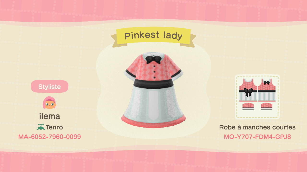 Animal Crossing Design Code: MO-Y707-FDM4-GPJ8 Pinkest lady