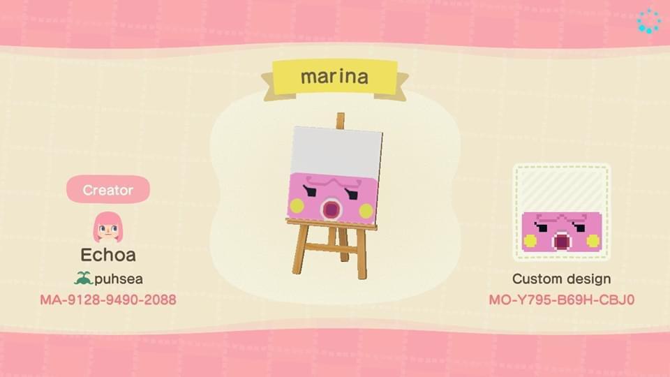 Animal Crossing Design Code: MO-Y795-B69H-CBJ0 Marina doormat