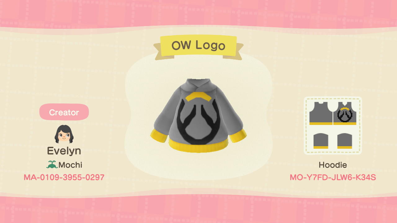 Animal Crossing Design Code: MO-Y7FD-JLW6-K34S OW Logo