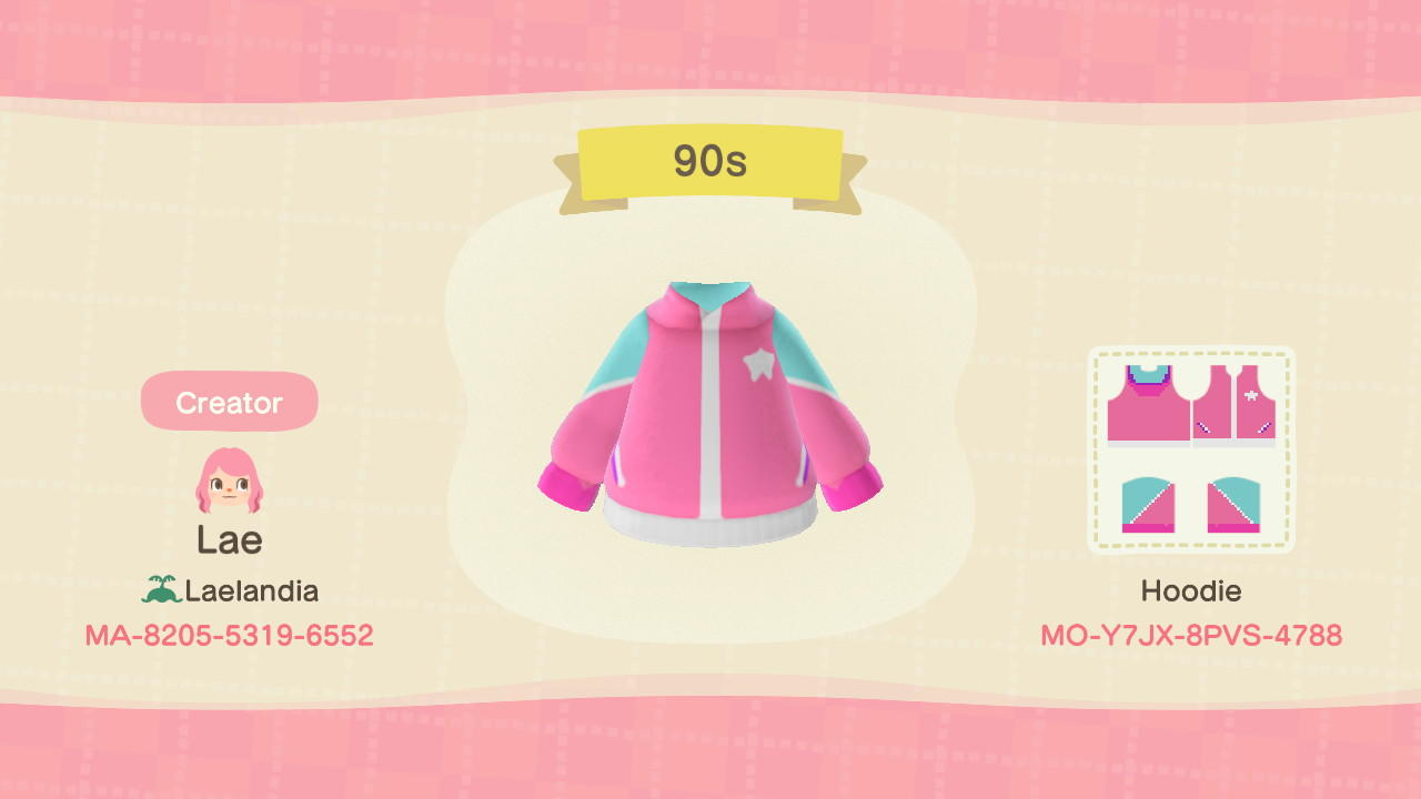 Animal Crossing Design Code: MO-Y7JX-8PVS-4788 90s