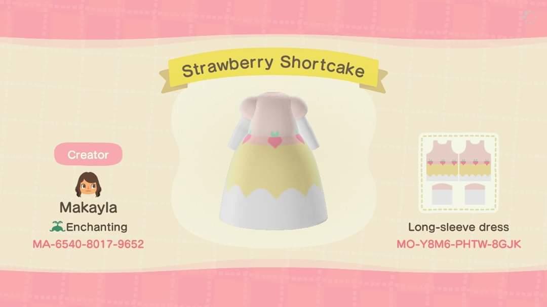 Animal Crossing Design Code: MO-Y8M6-PHTW-8GJK Strawberry Shortcake