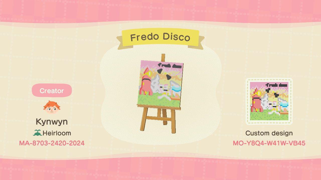 Animal Crossing Design Code: MO-Y8Q4-W41W-VB45 Fredo Disco