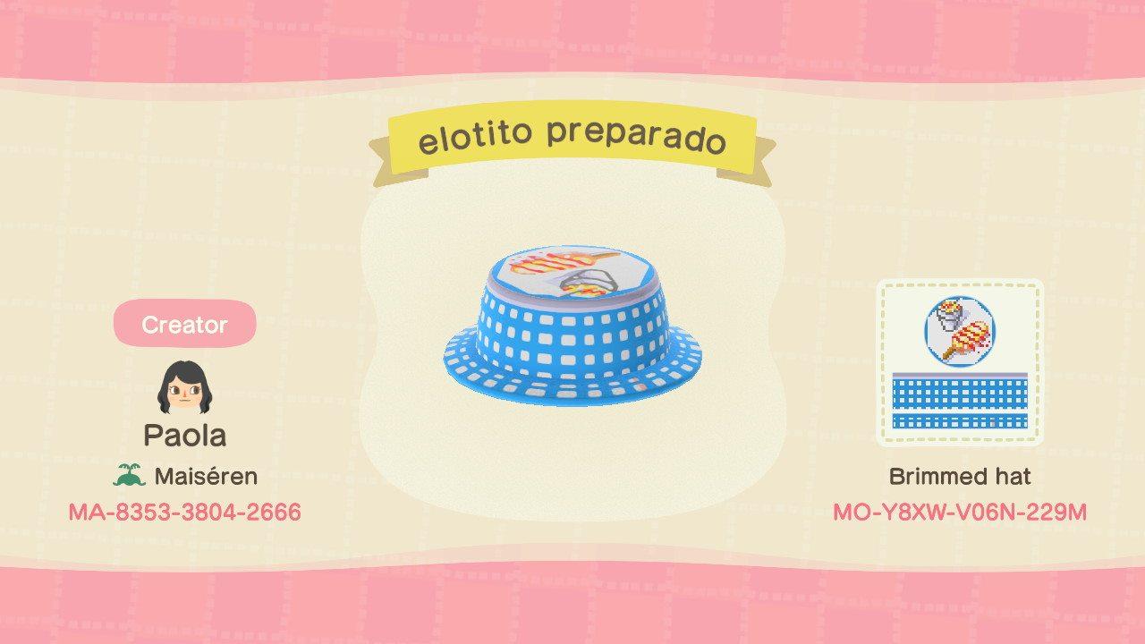Animal Crossing Design Code: MO-Y8XW-V06N-229M elotito preparado