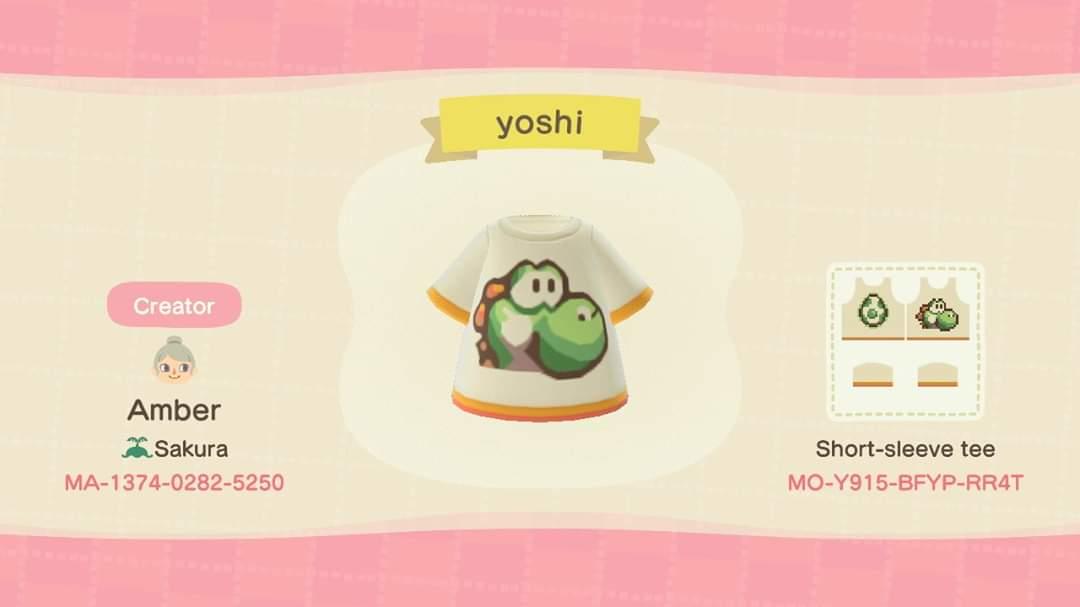 Animal Crossing Design Code: MO-Y915-BFYP-PR4T yoshi