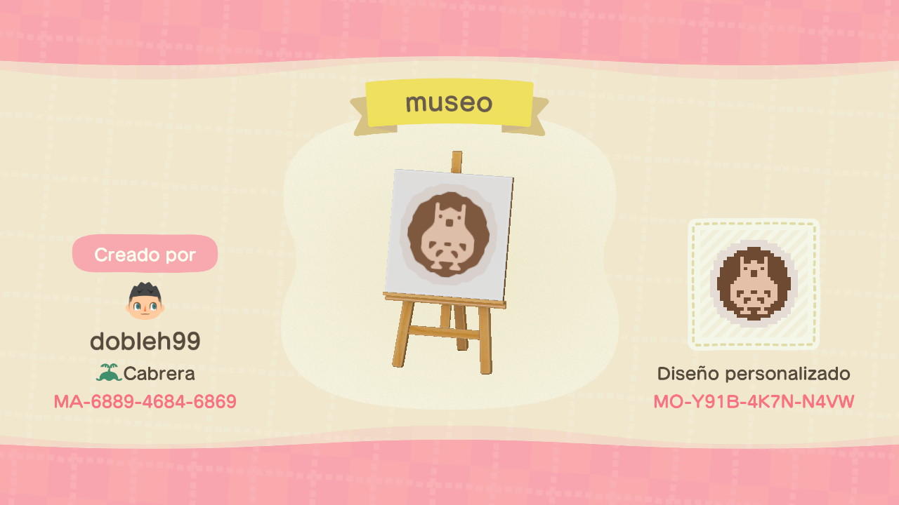 Animal Crossing Design Code: MO-Y91B-4K7N-N4VW Museo Museum Logo