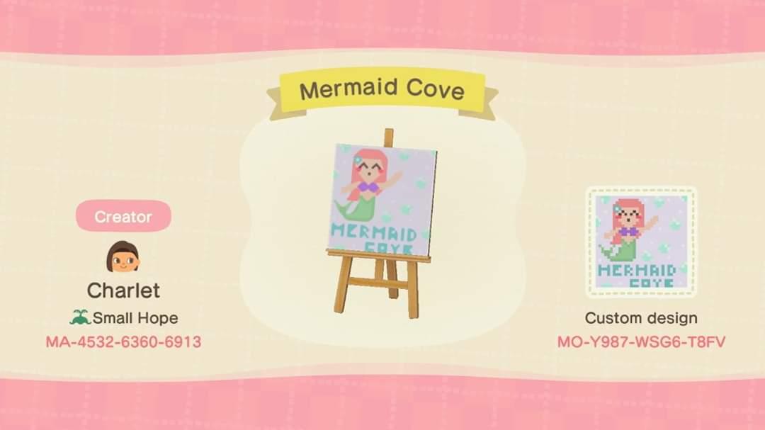 Animal Crossing Design Code: MO-Y987-WSG6-T8FV Mermaid Cove