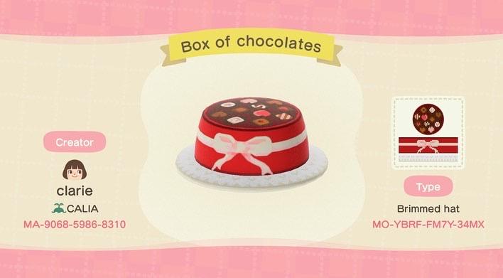 Animal Crossing Design Code: MO-YBRF-FM7Y-34MX Box of chocolates