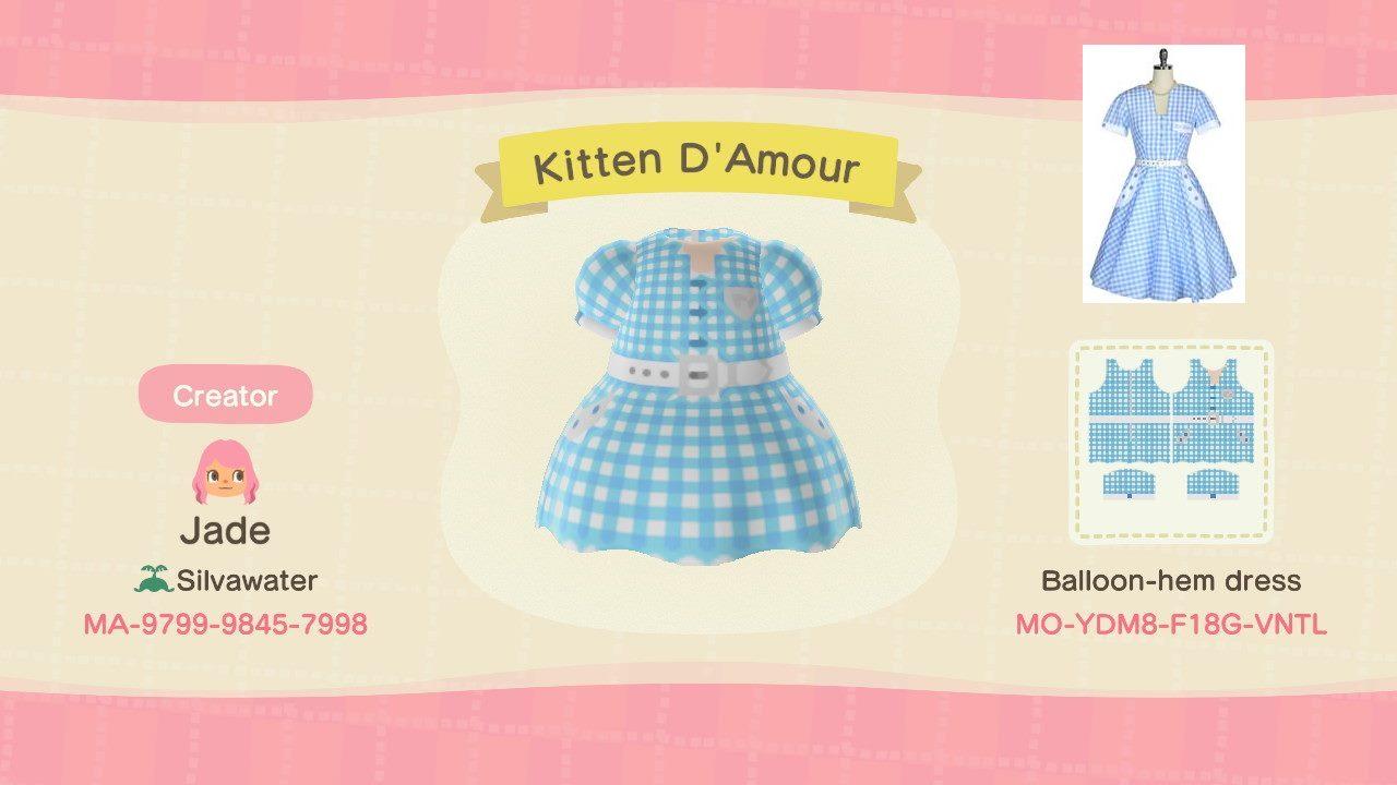 Animal Crossing Design Code: MO-YDM8-F18G-VNTL Kitten D&#39;Amour