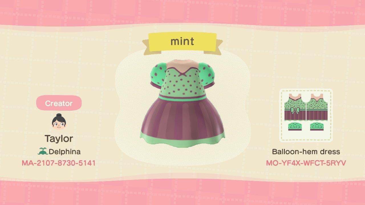 Animal Crossing Design Code: MO-YF4X-WFCT-5RYV Mint