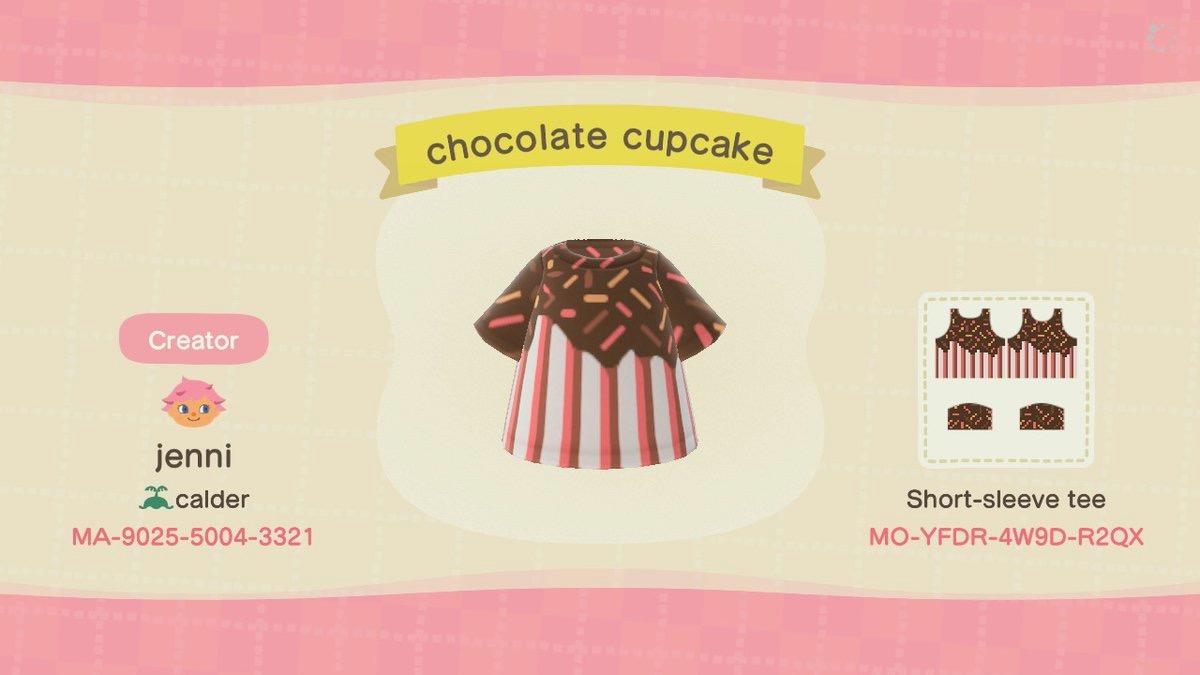 Animal Crossing Design Code: MO-YFDR-4W9D-R2QX Chocolate Cupcake