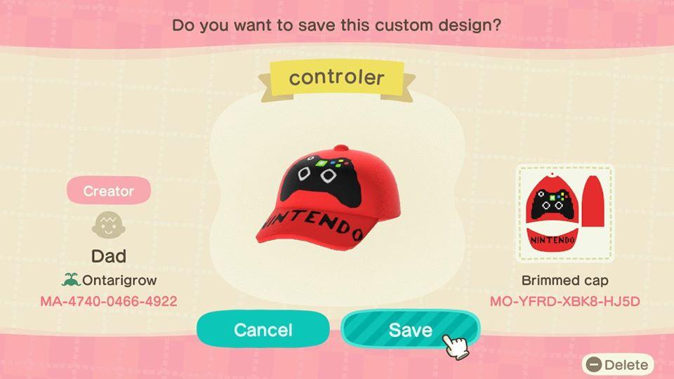 Animal Crossing Design Code: MO-YFRD-XBK8-HJ5D Nintendo