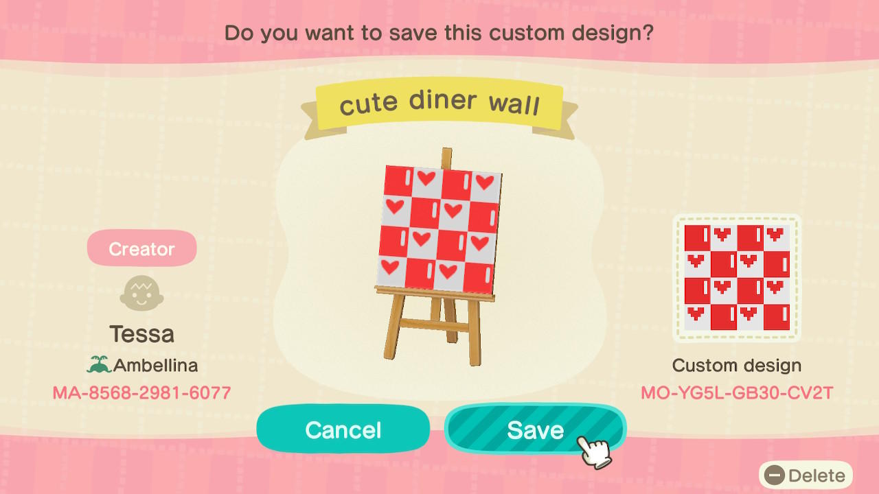Animal Crossing New Horizons Design ID Codes, ACNH Creator IDs Database Page 652