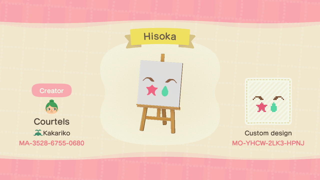 Animal Crossing Design Code: MO-YHCW-2LK3-HPNJ Hisoka Hunter X