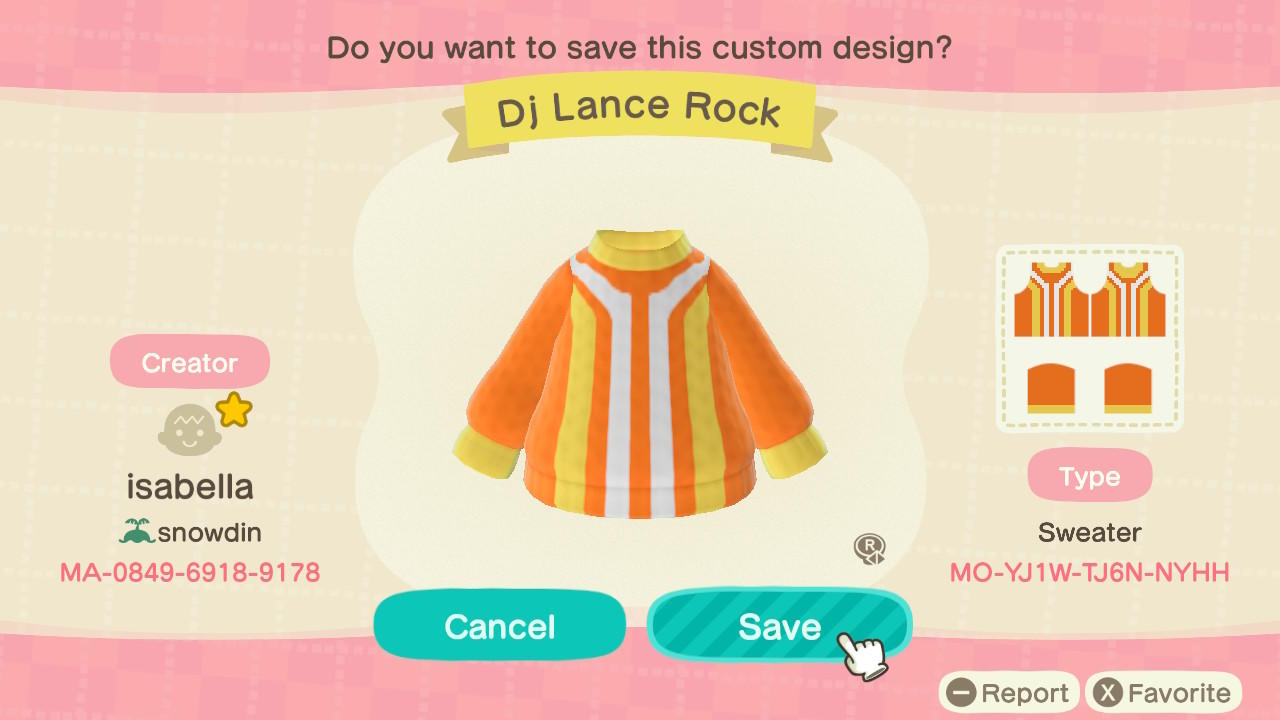 Animal Crossing Design Code: MO-YJ1W-TJ6N-NYHH DJ Lance Rock