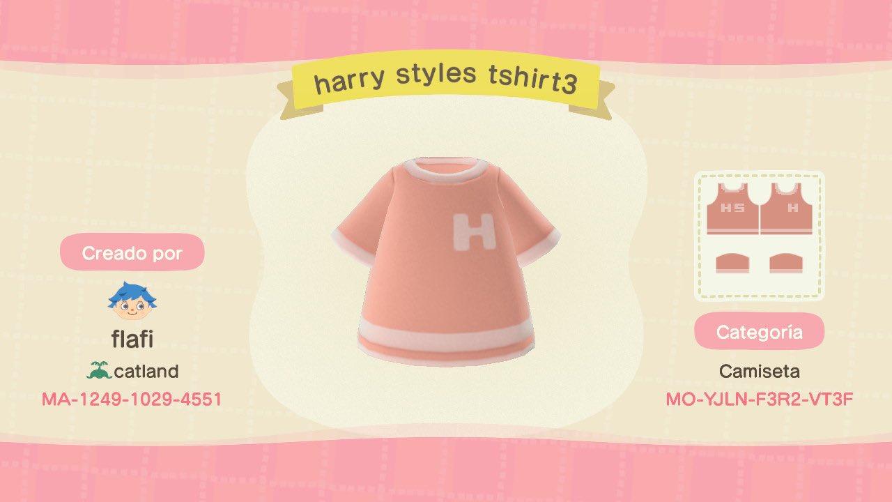 Animal Crossing Design Code: MO-YJLN-F3R2-VT3F Harry Styles peach