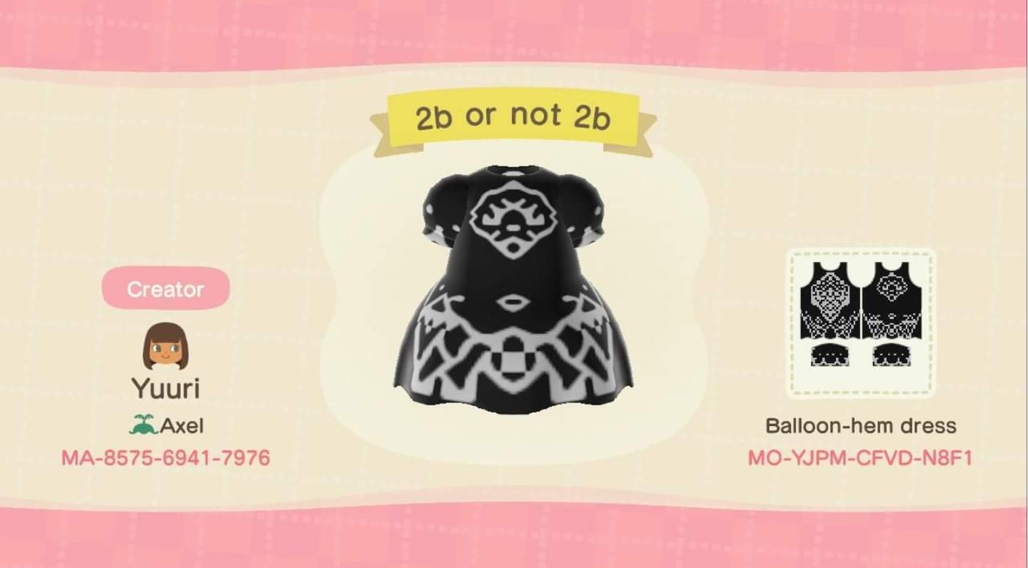 Animal Crossing Design Code: MO-YJPM-CFVD-N8F1 2b or not 2b