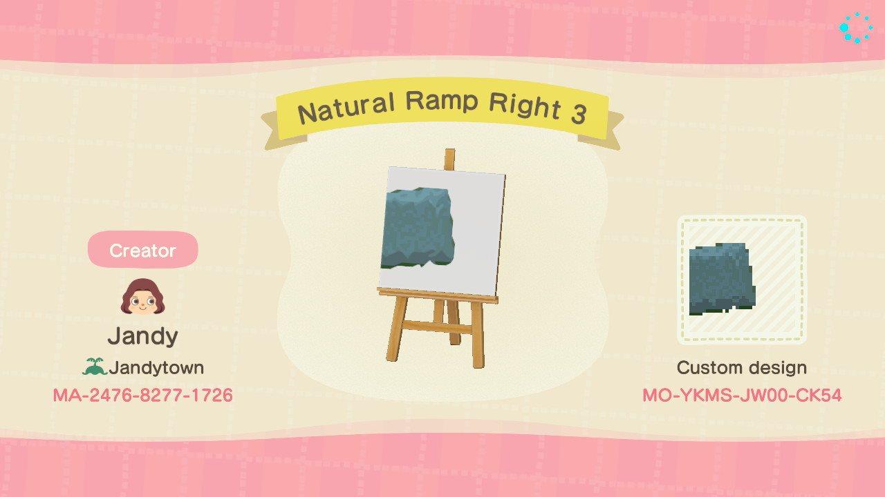 Animal Crossing Design Code: MO-YKMS-JW00-CK54 Natural Ramp Right 3